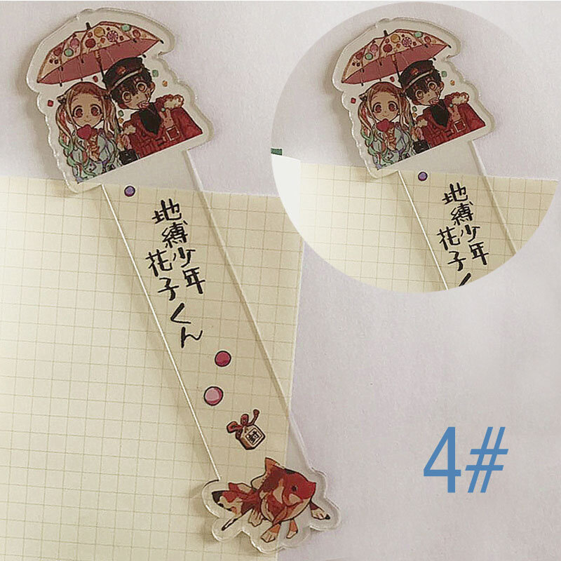Toilet Bound Hanako Kun Cosplay Prop Double Sided Acrylic Bookmark Student Stationery