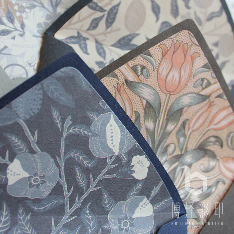 Paquete de 20 unids/paquete de sobres florales de Color Morandi, diseño Original, regalo Vintage, C6, 115mm x 160mm