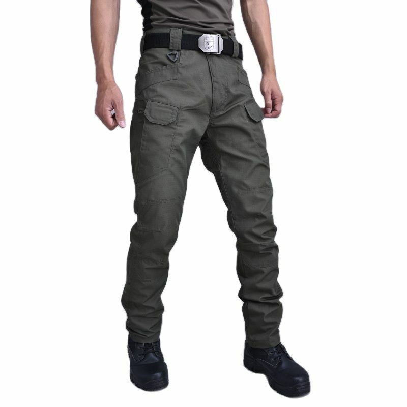 Celana Panjang Taktis Celana Pria Celana Kargo Pasukan Tentara Poliester