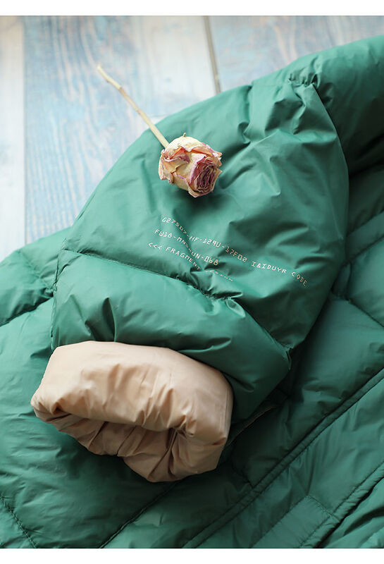 Abrigo informal de poliéster con cremallera para mujer, chaqueta acolchada recta de Color sólido, Parka cálida para invierno, K147