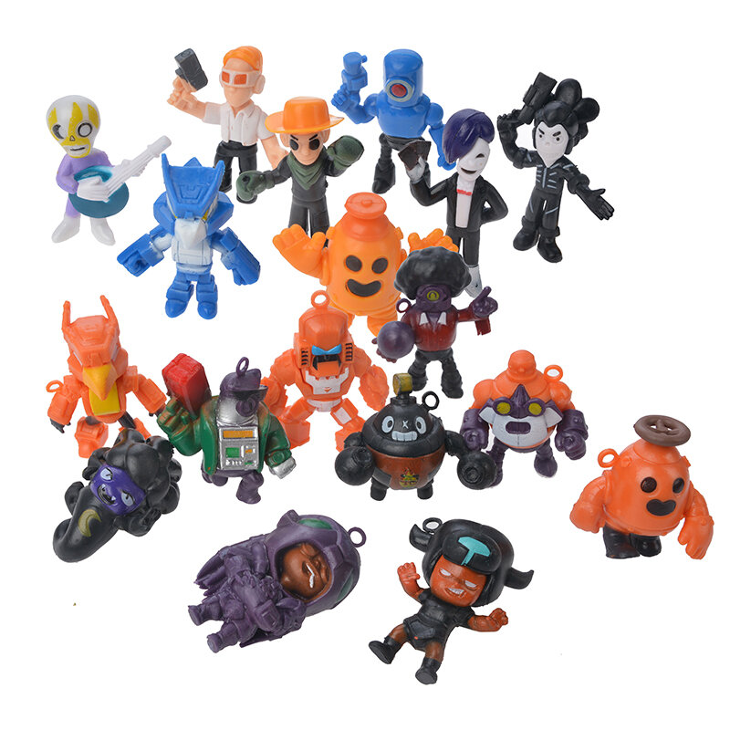 Figuras de Brawl Star Games, modelo de dibujo de héroe, Spike, Shelly, Leon, Primo Mortis, muñecos para niños, regalo de cumpleaños