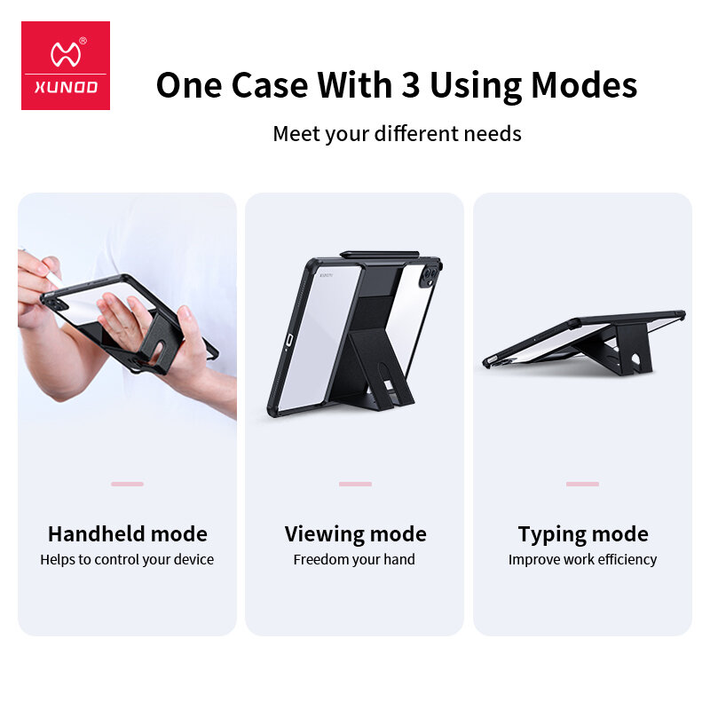 Untuk Xiaomi Pad 5 6 Case,Xundd kantong udara tahan guncangan Tablet Caver-dengan dudukan tak terlihat Mi Pad 5 Holder Case untuk Xiaomi Mi Pad 5 Pro