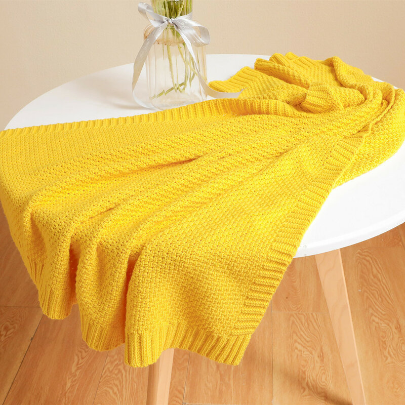 Baby Blanket Knitted Blanket Children's Blanket Spring And Autumn Air Conditioning Blanket Small Blanket