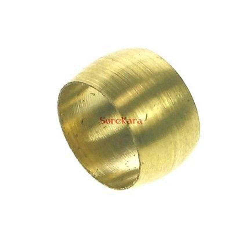 LOT5 Fit 16mm O/D Tube Brass Fit Compression Fitting Sleeve Ferrule Ring