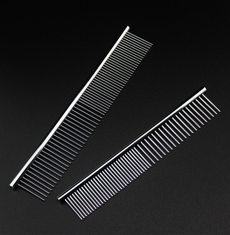 New Dog Comb Long Thick Hair Fur Removal Brush 16/19cm Stainless Steel Lightweight Pets Dog Cat Grooming Combs for Shaggy Dogs