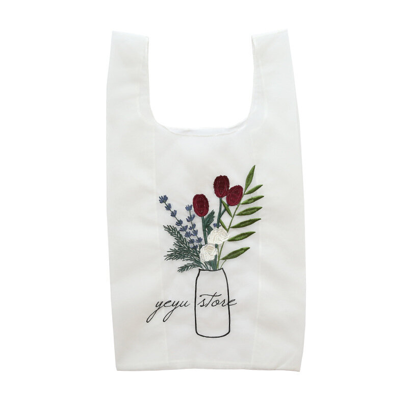 Summer Women Transparent Tote Organza Yarn Cloth Beach Bag Embroidery Handbag High Quality Eco Clear Hand Bags Purse For Girls