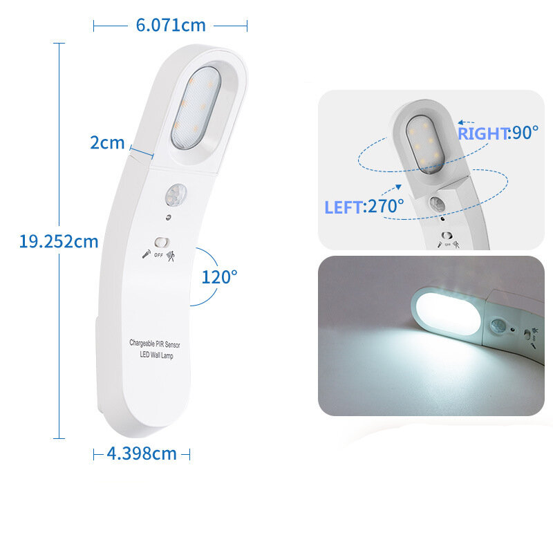 Furnitur Pintar Baru Lampu Malam Induksi Tubuh Manusia USB Lampu Kabinet Kontrol Lampu Aneh Lampu Samping Tempat Tidur Hadiah Kreatif