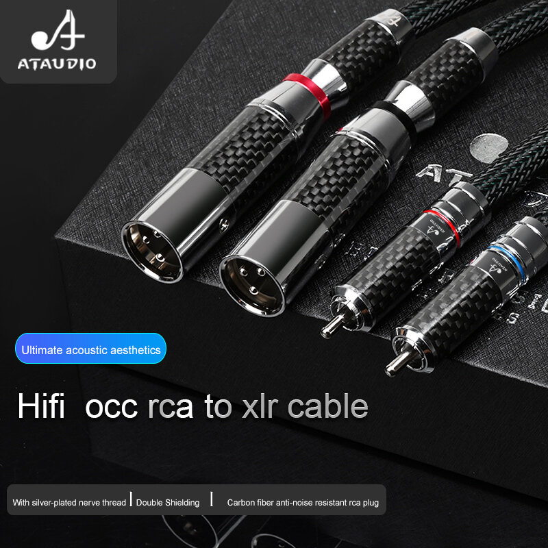 Cable de Audio Hifi RCA a XLR de cobre OCC de alta calidad, conector hembra a macho