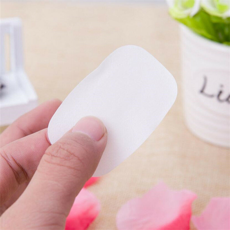 100pcs Paper Cleaning Soaps Portable Hand Wash Soap Papers Scented Slice Washing Hand Bath Travel Scented Foaming Small Soap