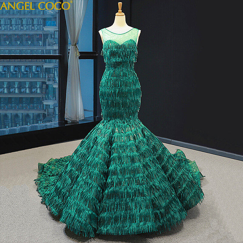 Зеленое Вечернее платье для беременных женщин сексуальное роскошное дубайское арабское кристаллическое высококачественное индивидуальное платье-Русалка вечернее платье