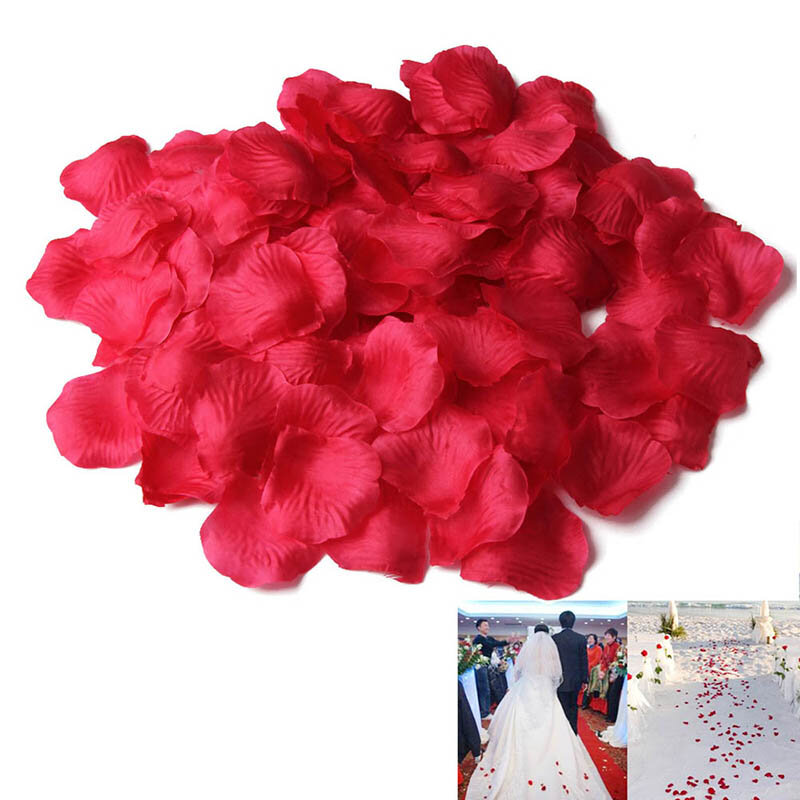 Pétalas de rosas de seda artificial romântica, venda imperdível, flores secas, decoração de festa de casamento e aniversário de noivado 500 tamanhos