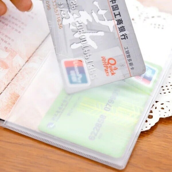 PVC Passport Abdeckung Transparent Passport Abdeckung Fall Klar Wasserdichte reise dokument tasche reisepass Drop Verschiffen