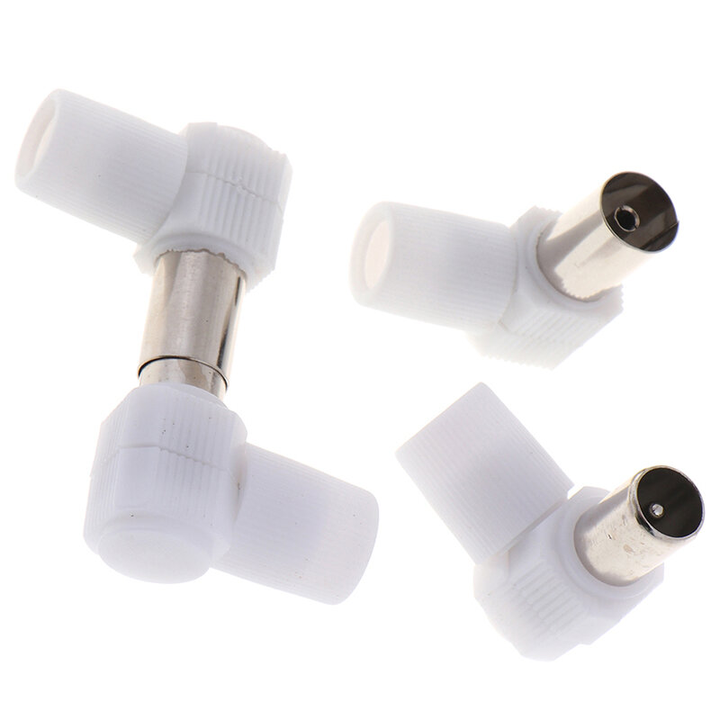 2pairs 90 Degrees TV Plug Jack For Antennas Male And Female TV RF Coaxial Male Plugs Adapter Right Angle Antennas Connectors