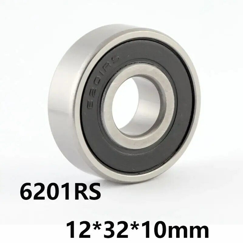 1pcs 6201RS Deep Groove Ball Bearing Motor Grade 6201-RS 12*32*10mm High Quality Bearing Steel