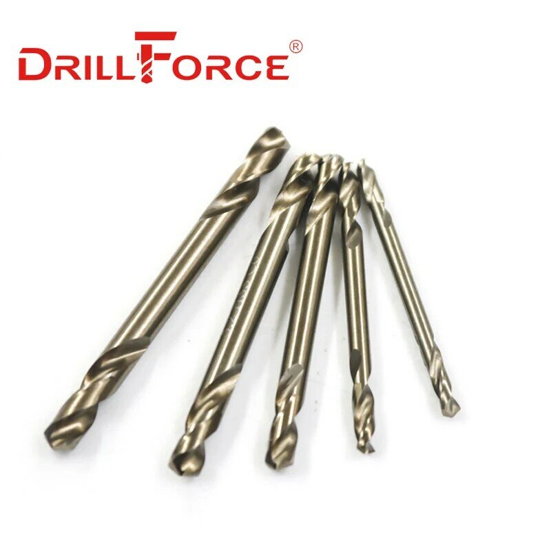 10PCS 3mm-5.5mm M35 Cobalt Double Ends Drill Bits HSS-CO Twist Drill Bit For Stainless Steel (3/3.2/3.5/4/4.2/4.5/5/5.2/5.5mm)