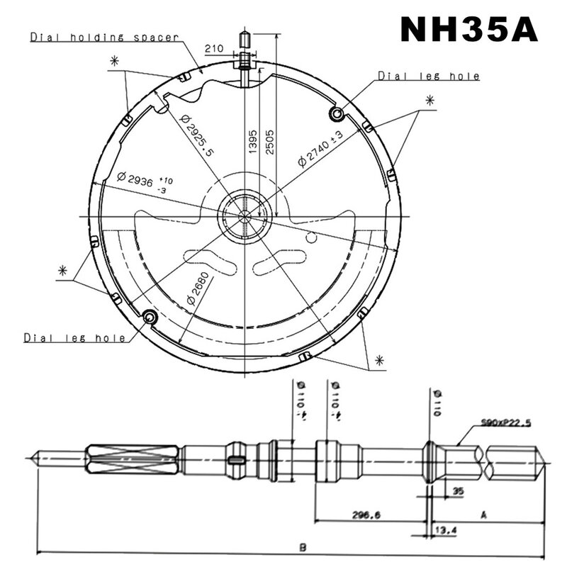 SEIKO NH35A/NH35 حركة الساعات التلقائية العلامة التجارية الساعات أجزاء ساعة ميكانيكية حركة ساعة يد تعمل بالحركة استبدال