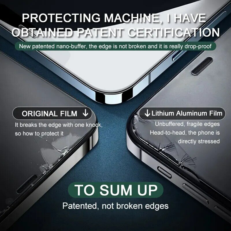 Protector de pantalla de vidrio templado 60D para iPhone, película protectora completa para iPhone 12, 11, 13, 14, 15 Pro Max, 14, 15 Plus