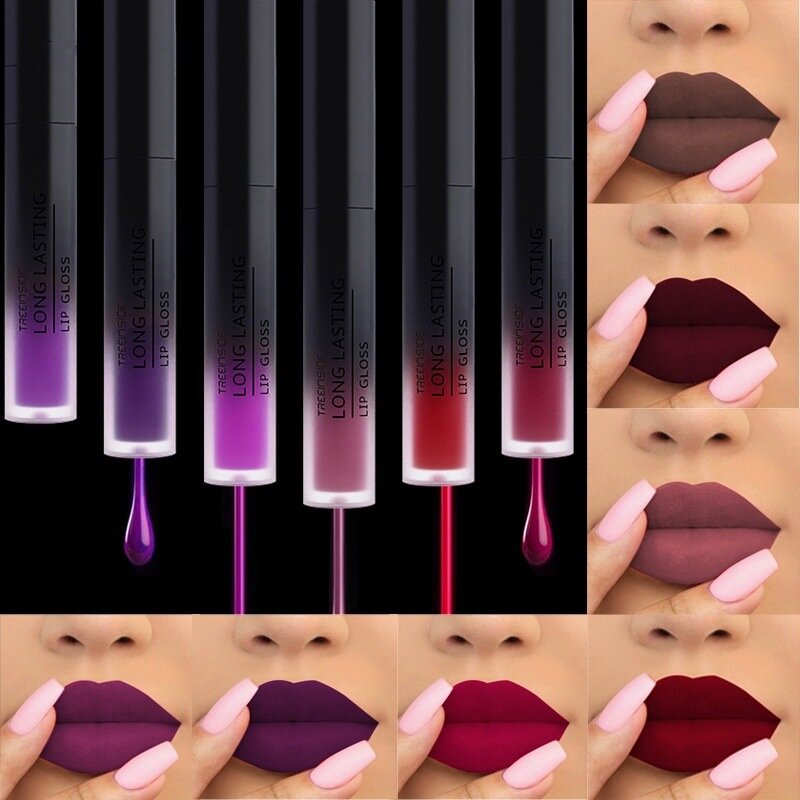 30 Warna Matte Lip Gloss Beludru Glossy Lip Gloss Lipstik Merah Tahan Air Tahan Lama Matte Lipstik