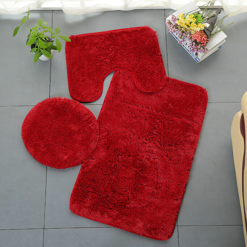 3 шт коврик для ванной унитаз набор сиденья нескользящий Душ пол моющиеся коврики для ванной комнаты