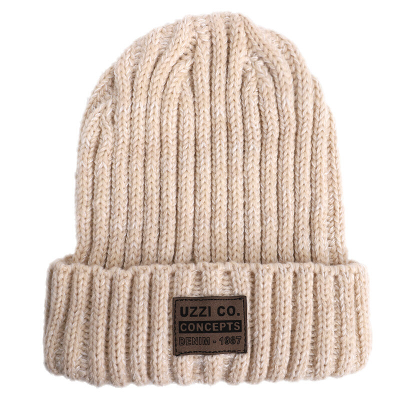 Modne kapelusze zimowe dla kobiet dorywczo czapki typu beanie dla mężczyzn ciepłe czapki z dzianiny na jesień kapelusz jednolity kolor czapka w stylu hip-hop Unisex jakości bawełniany kapelusz
