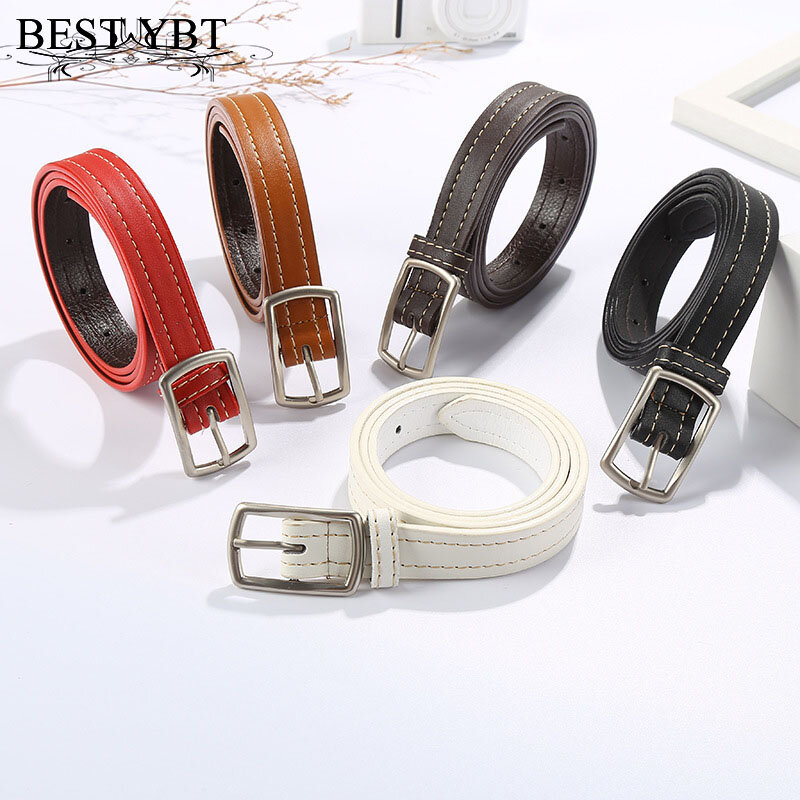 Best YBT Imitation Leather Women's Belt Alloy Pin Buckle Belt Fashion Decorative Simple Belts For Jeans Girl Brand Belt