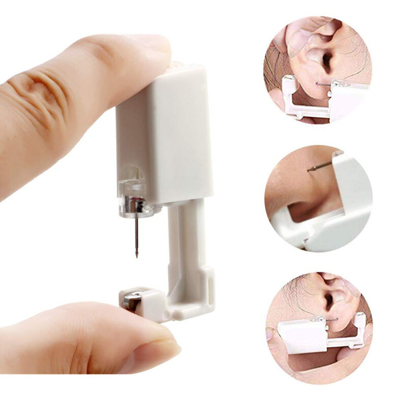 BOG-1Unit Sterlised Disposable Safety Ear Nose Piercing Device Machine Tools NO PAIN Piercer Tool Machine Kit Stud Choose Design