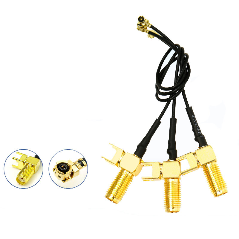 Cable adaptador hembra IPEX a sma de 2 piezas, cable de conexión IPX UFL U.FL a SMA-KWE, placa de soldadura, cable de coaxiol RF de 50CM RG1.13
