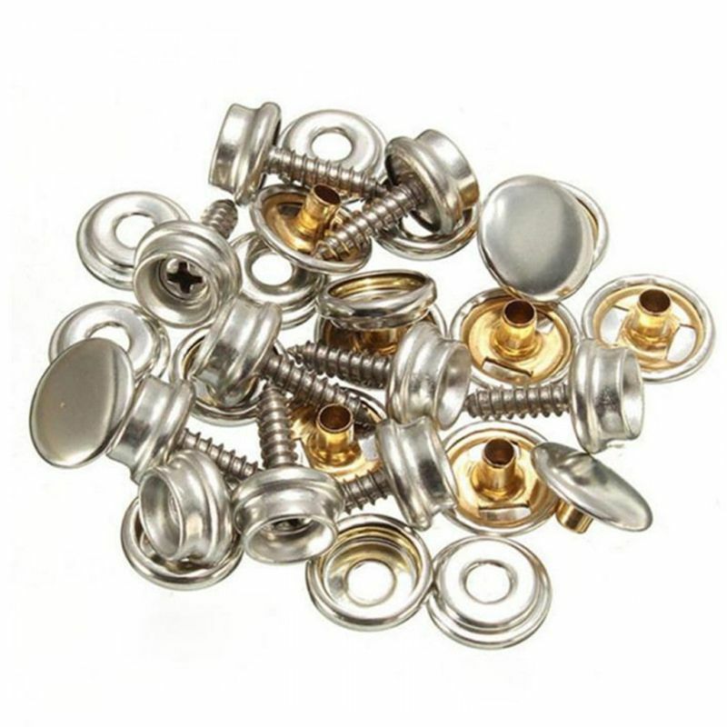 10 Sets Stainless Steel Tapping Snap Fastener Kit Tent Marine Yacht Boat Canvas Cover Tools Sockets Buttons Car Canopy Accessori