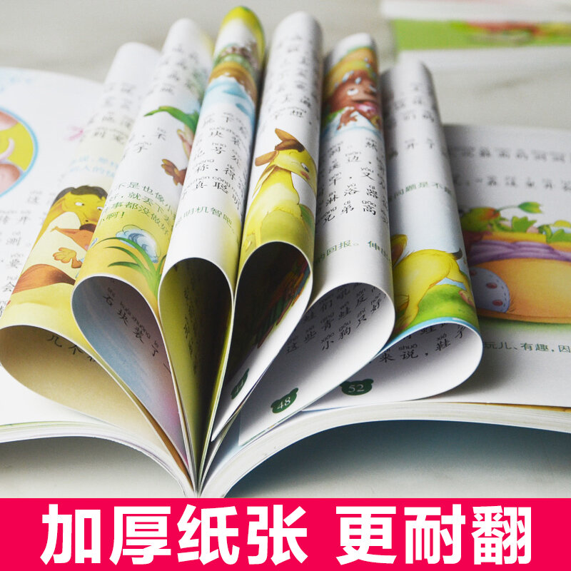 Libro de cuentos de 365 noches para niños pequeños de 0 a 6 años, libros educativos tempranos de aprendizaje chino mandarín, Pinyin Pin Yin, 4 unidades por juego