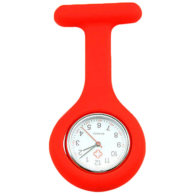 Reloj de enfermera de silicona para hombre y mujer, Mini reloj de bolsillo médico con pasadores bloqueables, relojes de cuarzo colgantes