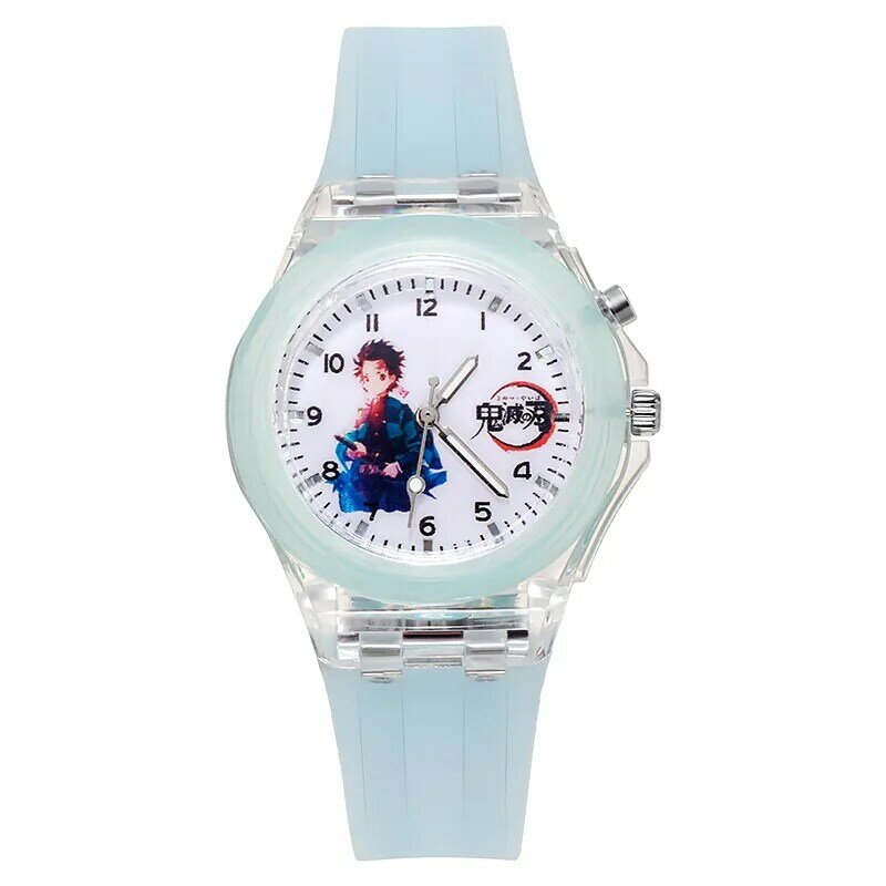 Cartoon Anime Ghost Slayer Watch for Girls Luminous Children's Watches for Kids Christmas Party Gift Clock Student Boys Hours