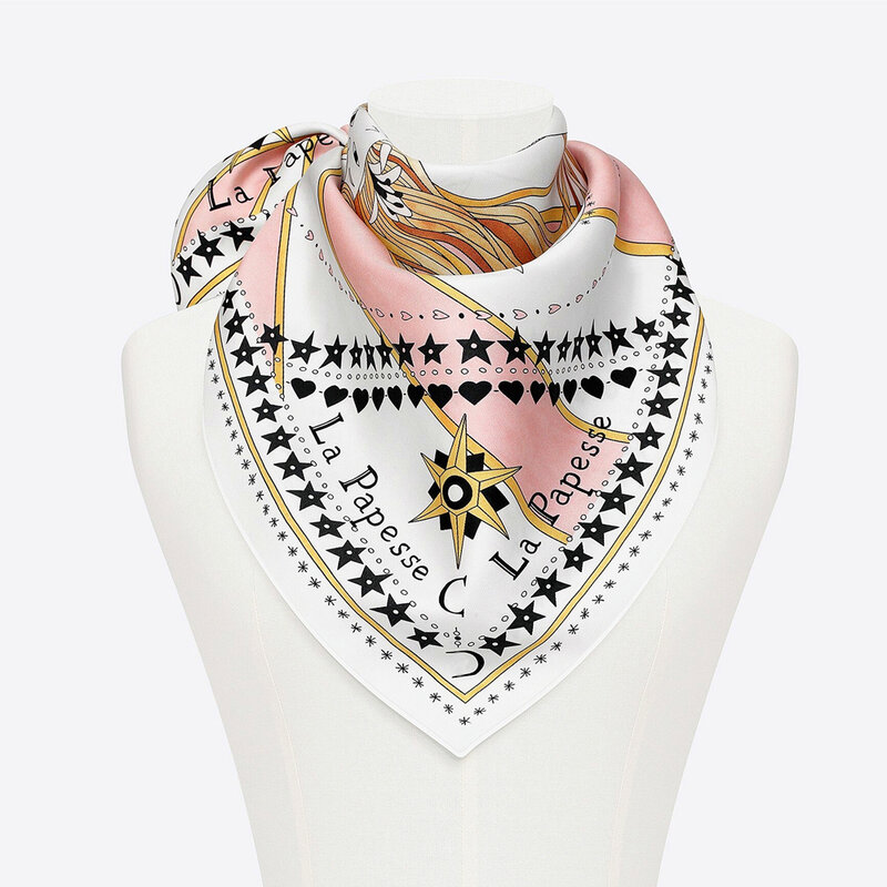 Маленький квадратный шарф LuxuryBrandNew Tarot Twill, женский Профессиональный студенческий аксессуар для волос для девушек, галстук-бабочка, 53 см