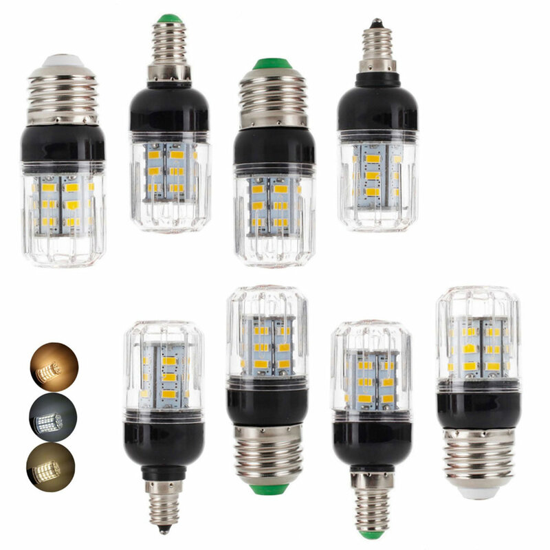 Bombilla LED tipo mazorca de maíz para iluminación del hogar, lámpara de araña de 7W, E27, E14, E12, E26, SMD 5730, 27LED, CA 110V, cc 12V, 24V