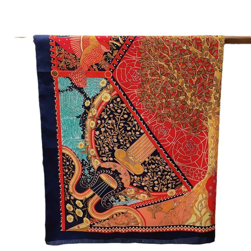 Bufanda de punto de diseñador para mujer, chales de Cachemira cálida a cuadros, Bandana de cuello de marca de lujo, Pashmina, envoltura para dama, primavera e invierno