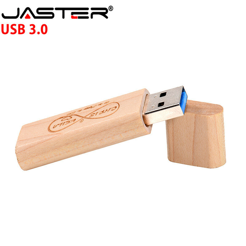 JASTER Tốc Độ Cao Bằng Gỗ LOGO 32Gb 16Gb 8Gb USB 3.0 Flash Drive Thẻ Nhớ Đóng Gói Pendrive 64gb