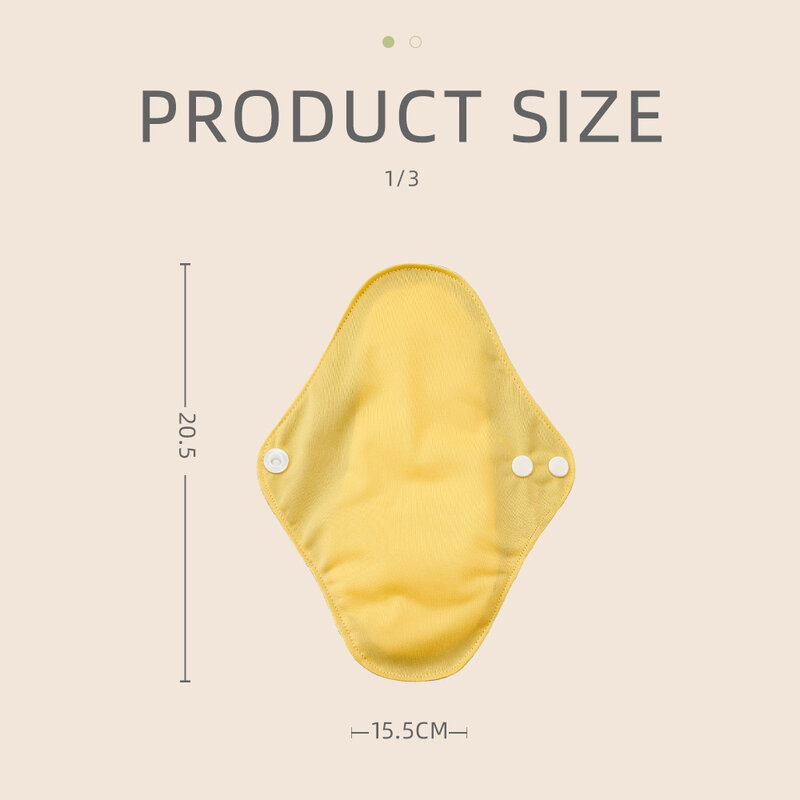 Happyflute 5PCS/Set 205mm Washable Sanitary Liner Mix Print Soft Bamboo Charcoal Inner Reusable Women Menstrual Pads