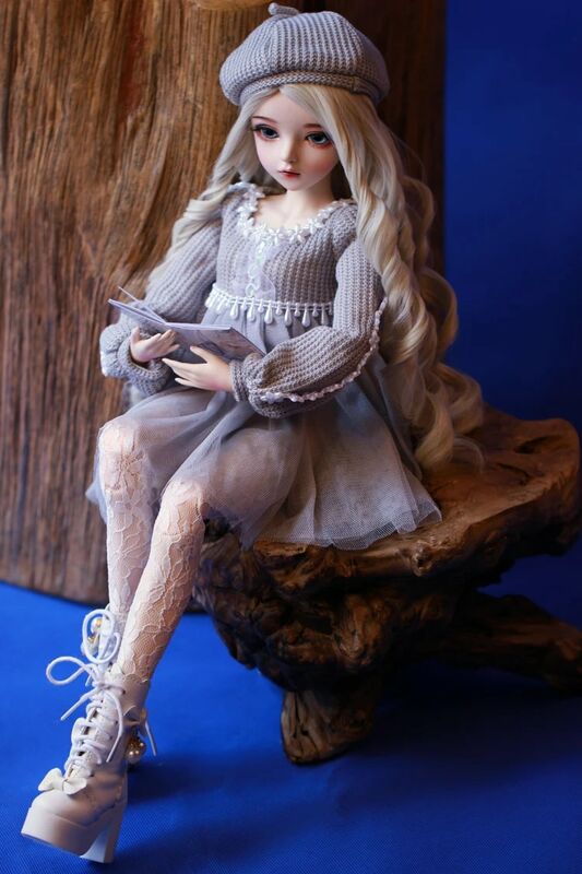 Bjd人形60センチメートルガールシルバー髪服変更目doris人形最高のバレンタインデーのギフトベベリボーン