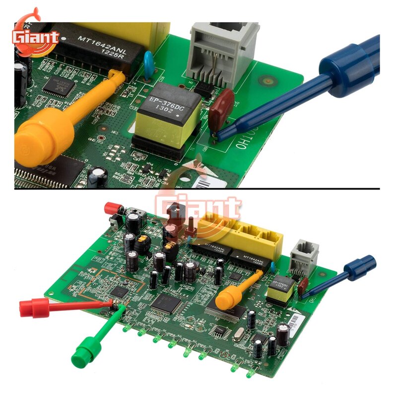 Mini 5Pcs atau 10Pcs Tes Tunggal Hook Klip Tes Probe untuk Pengujian Elektronik IC Grabber Besar Bulat Buaya klip Hook Tes Klip