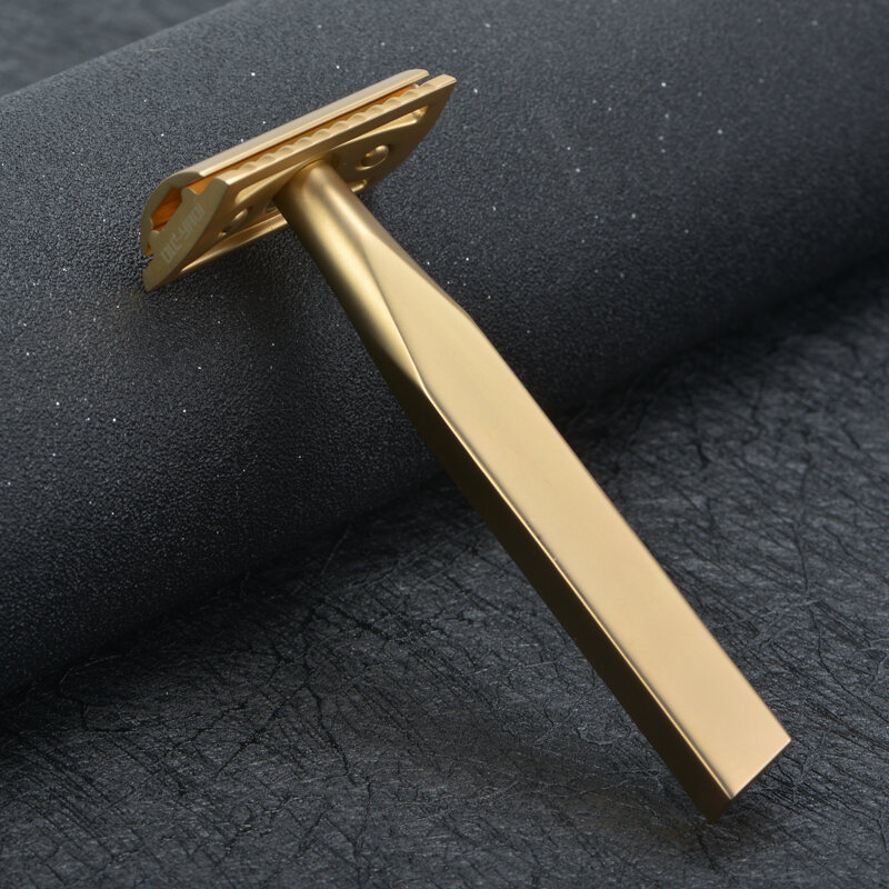 Yaqi Golden Bar 3 pezzi rasoio di sicurezza Color oro opaco con confezione regalo
