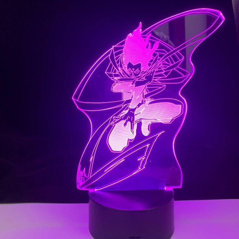 Eraserhead senhor aizawa anime lâmpada meu herói academia para o quarto acrílico 3d decoração da lâmpada nightlight crianças fãs presente de aniversário