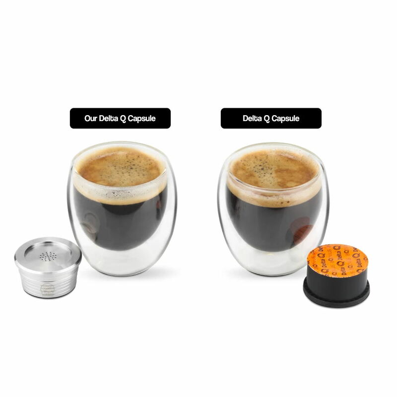 Wieder verwendbare kaffee kapsel für delta q pod edelstahl cápsulas reutilizáveis café expresso für delta q diq7323 maschinen filter