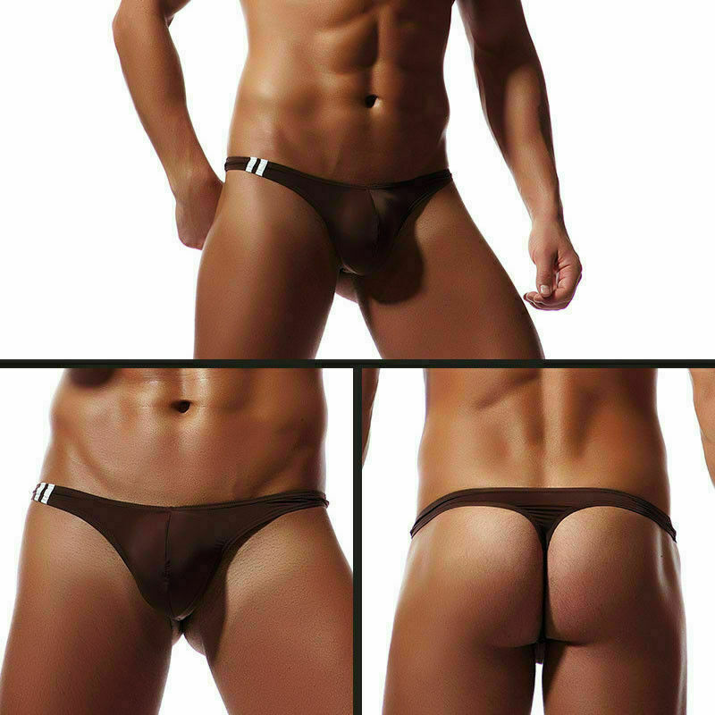 Roupa interior masculina lingerie g-strings smooth briefs cuecas de biquíni respirável calcinha de cintura baixa