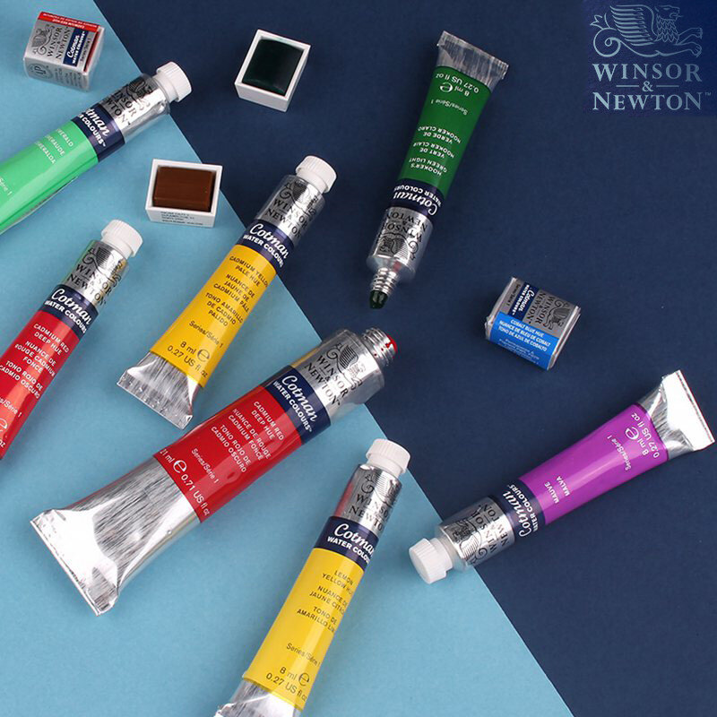 Winsor Newton Cotman tubo per pittura ad acquerello 8ml 43 colori acquarello professionale pigmento Aquarelle per pittura forniture d'arte