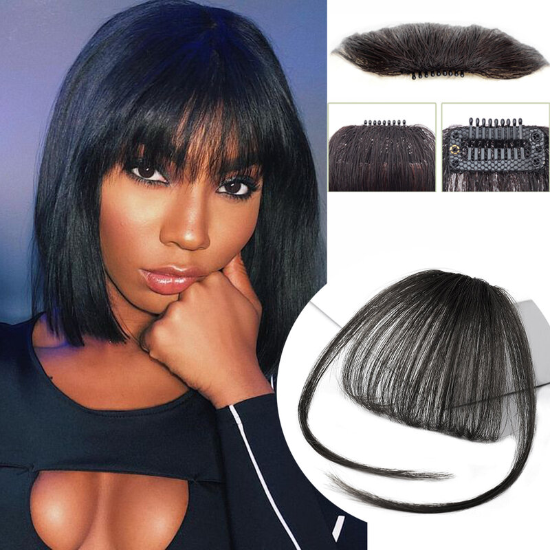 Clip de flequillo de aire en flequillo, extensión de cabello con flequillo, Clip para mujer, accesorios para el cabello, cabello falso