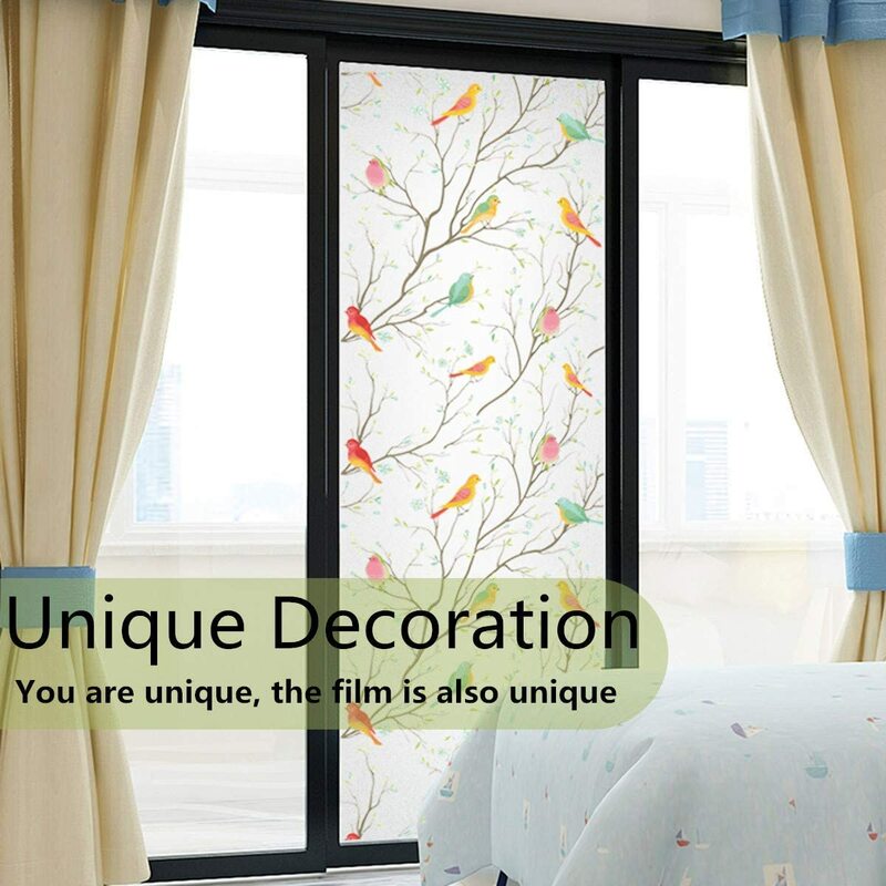 YaJing-Película de vidro de vinil decorativo não adesivo fosco, estática, janela manchada adesivos para casa, janela de privacidade
