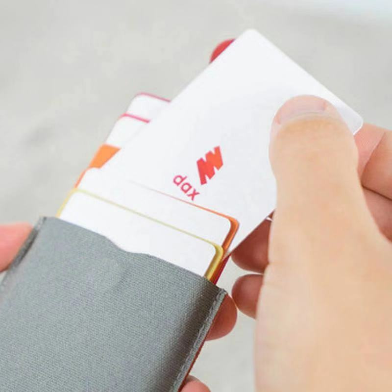 جديد DAX V1 حامل بطاقة صغيرة سليم أوراق قابلة للنقل حامل سحب تصميم الرجال المحفظة اللون المنحدر 5 بطاقات قصيرة المال المرأة المحفظة