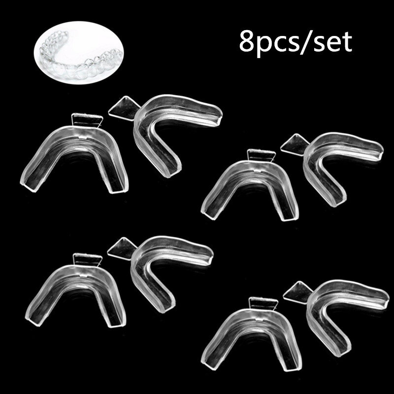 Thermoforming Dentes Whitening Tool, Dental Splint Trays, Mouthguard Gel, Home Oral Care, 8Pcs