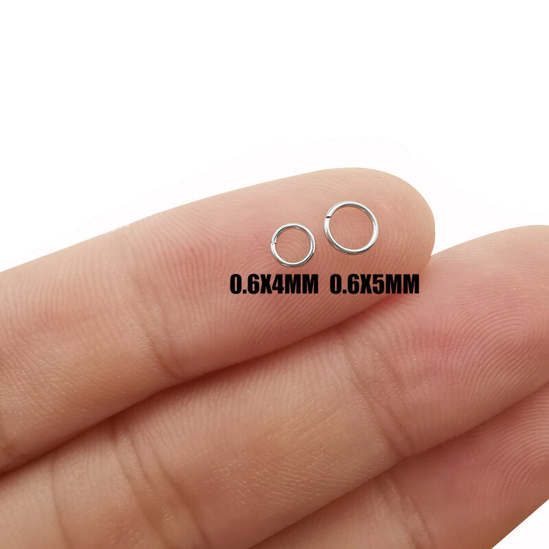 Соединительные кольца из нержавеющей стали для ожерелий, браслетов, 100 шт.