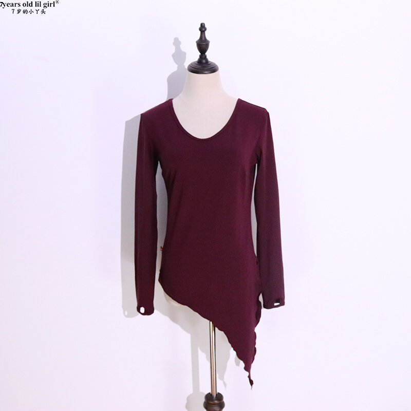 Yoga Bauchtanz Beliebte Herbst Und Winter Importiert Stretch Baumwolle Einzigen Seite Swindle Finger Lange-Ärmeln Bluse H814