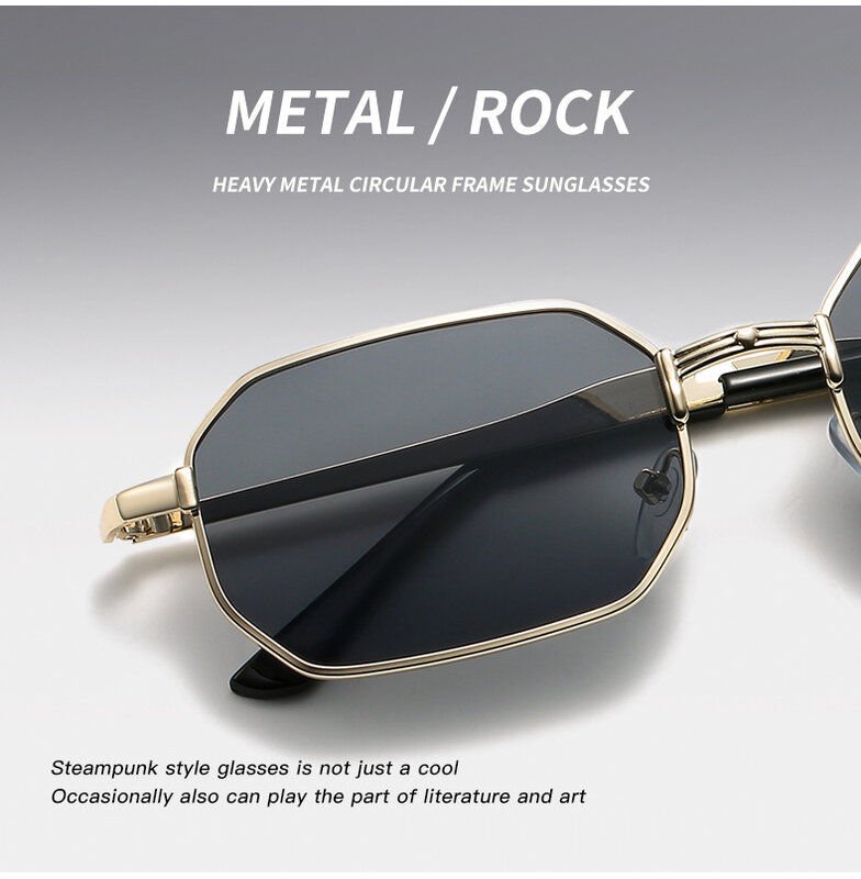 Солнцезащитные очки Мужские, прямоугольные, металлические, UV400, 2021